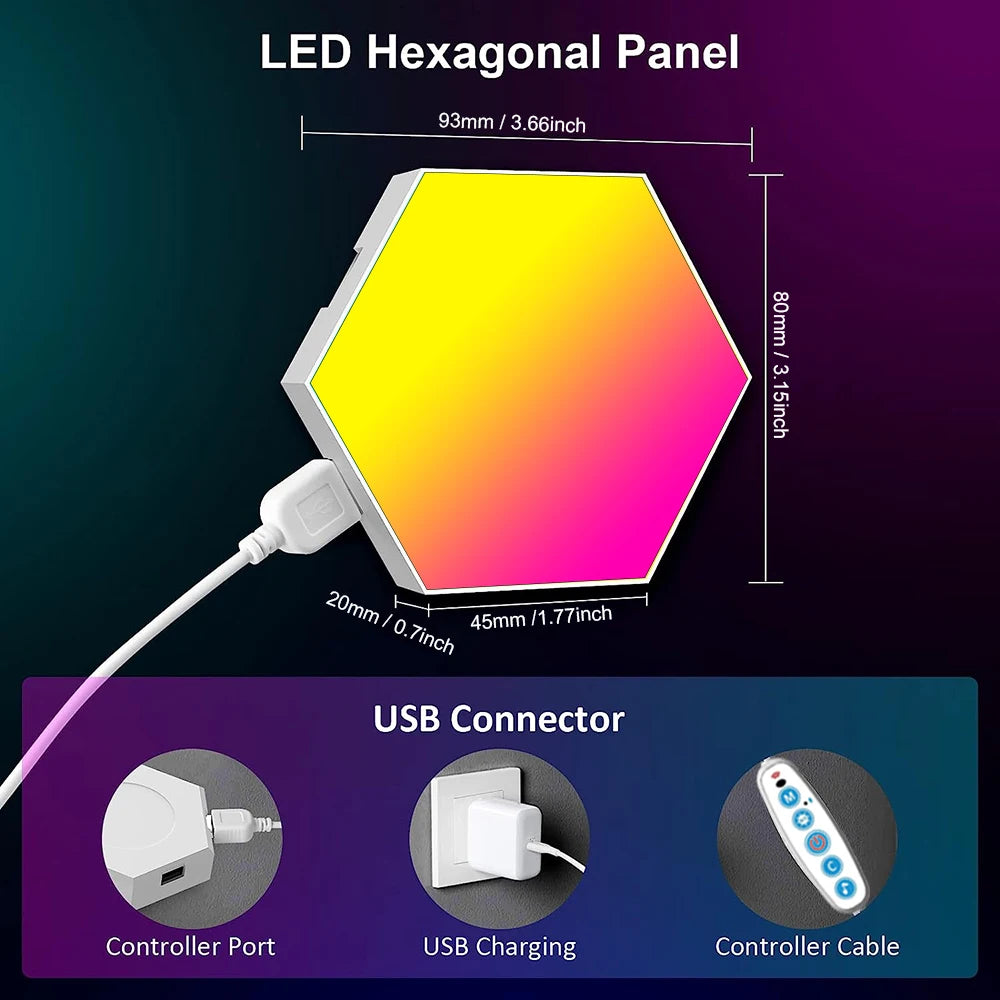 Hexagonal Smart RGB Wall Lamp
