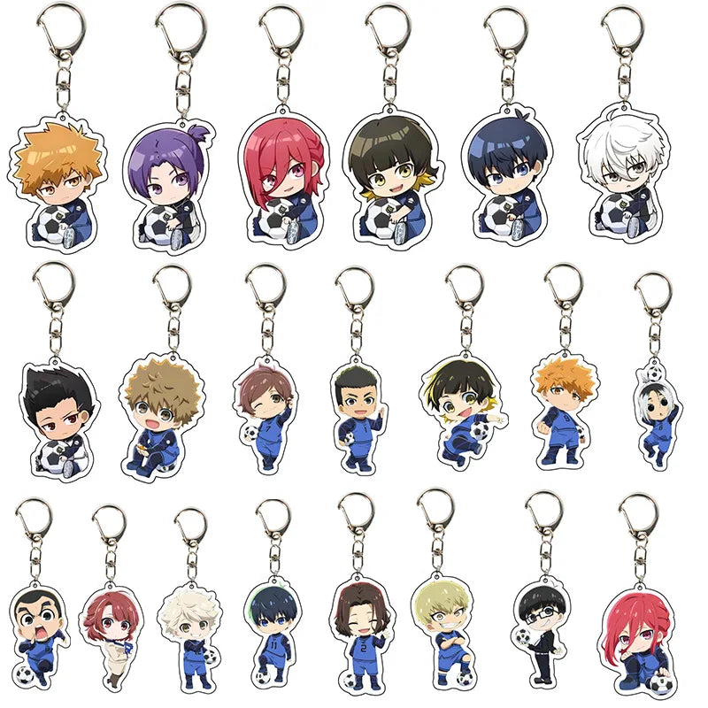 Blue Lock Anime Acrylic Keychain Isagi Bachira Chigiri Bag Charm