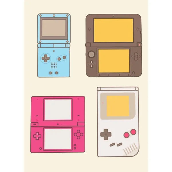 Video Game Evolution Canvas Poster