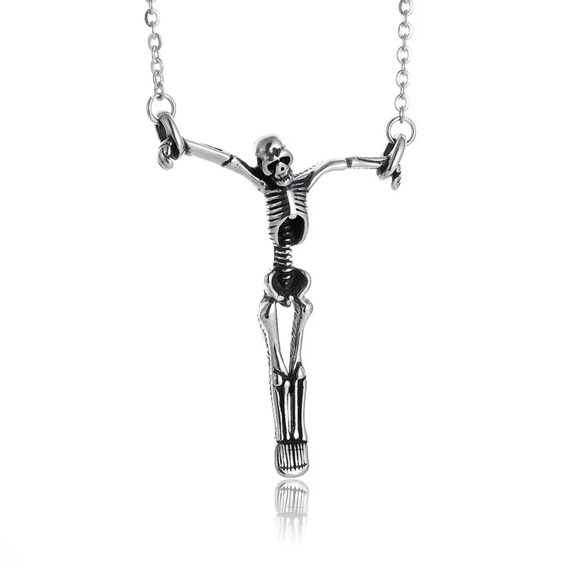 Silver Plated Captivity Skeleton Pendant