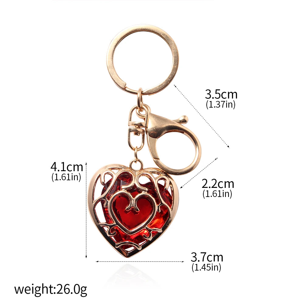 Legendary Zelda Heart Necklace Keyring