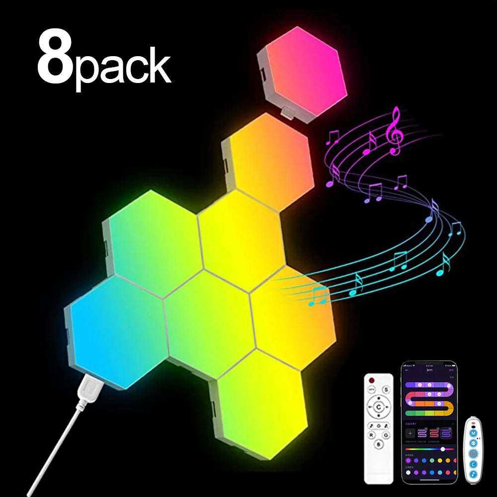 Hexagonal Smart RGB Wall Lamp