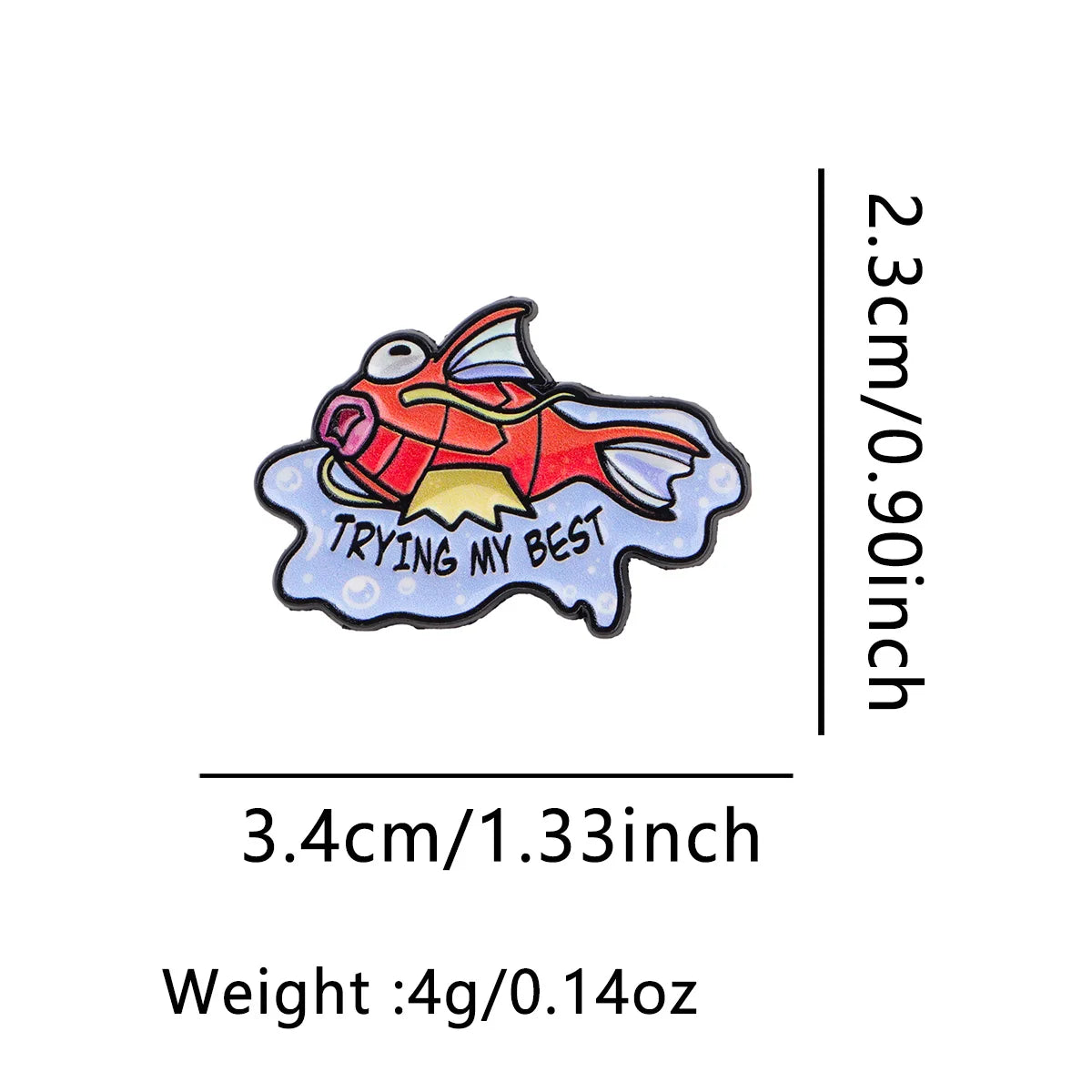 Magikarp “Trying My Best” Enamel Pin Badge