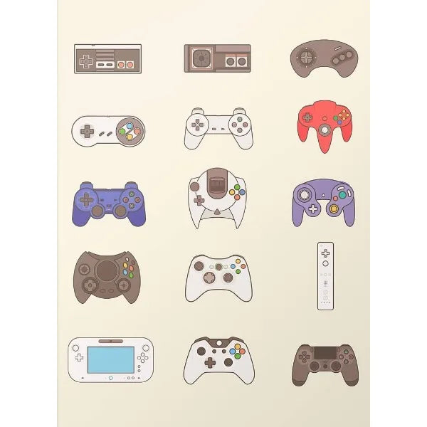 Video Game Evolution Canvas Poster
