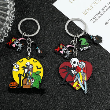 Nightmare Couple Keychain Jack & Sally