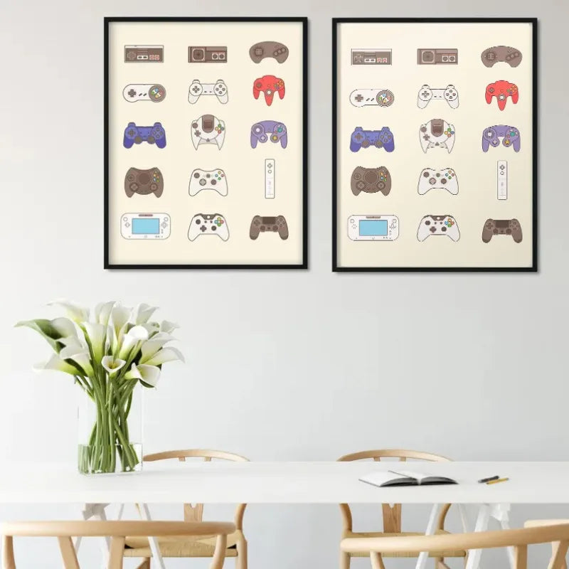 Video Game Evolution Canvas Poster