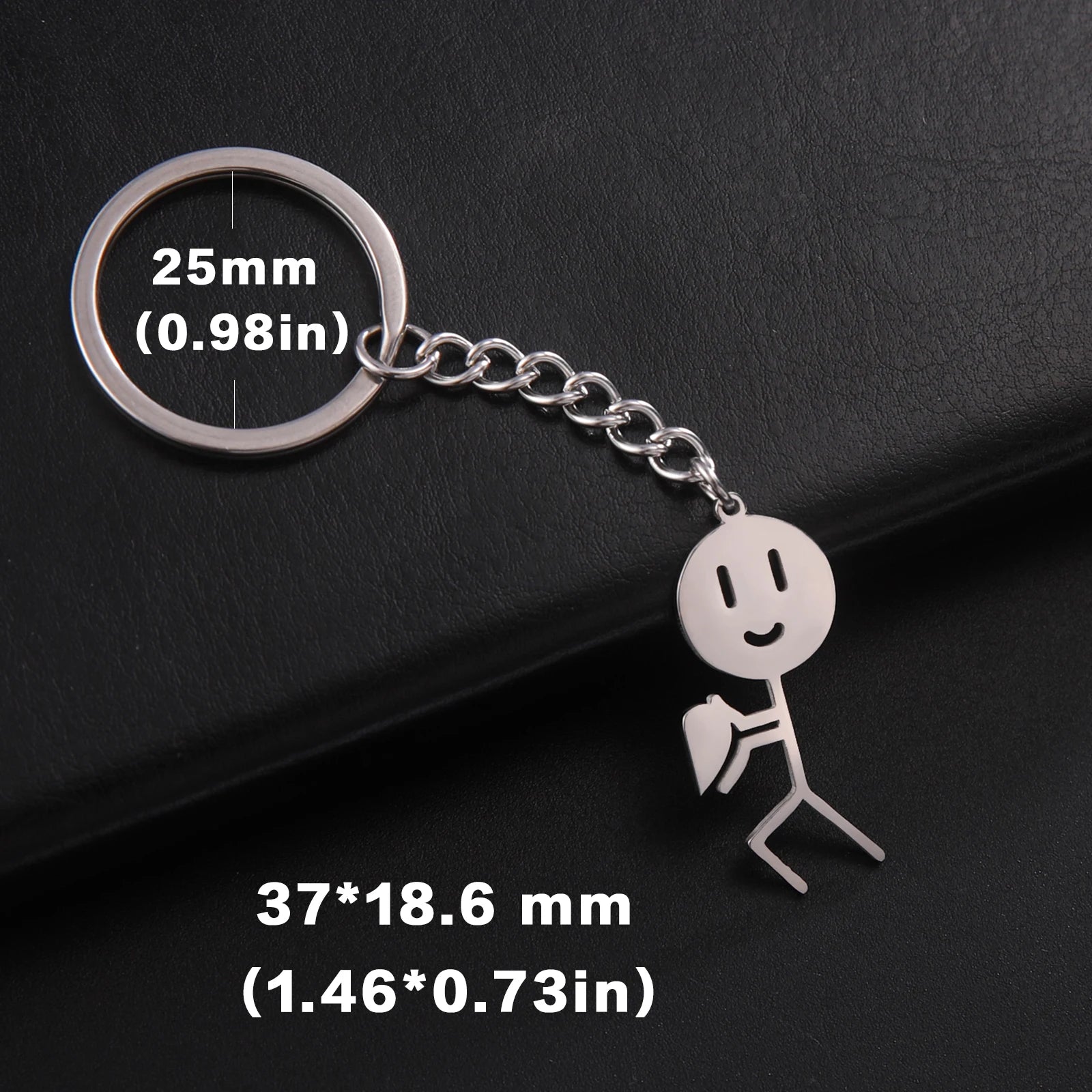 Funny Stickman Middle Finger Keychain