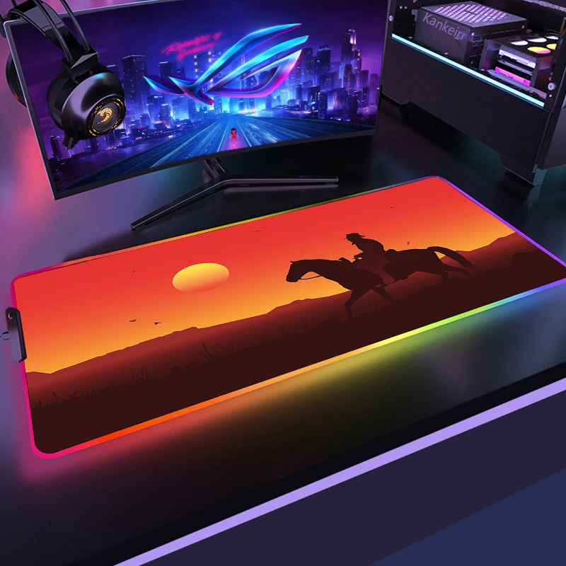 Red Dead RGB Mouse Mat – Frontier Edition