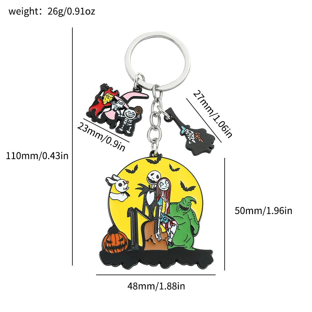 Nightmare Couple Keychain Jack & Sally