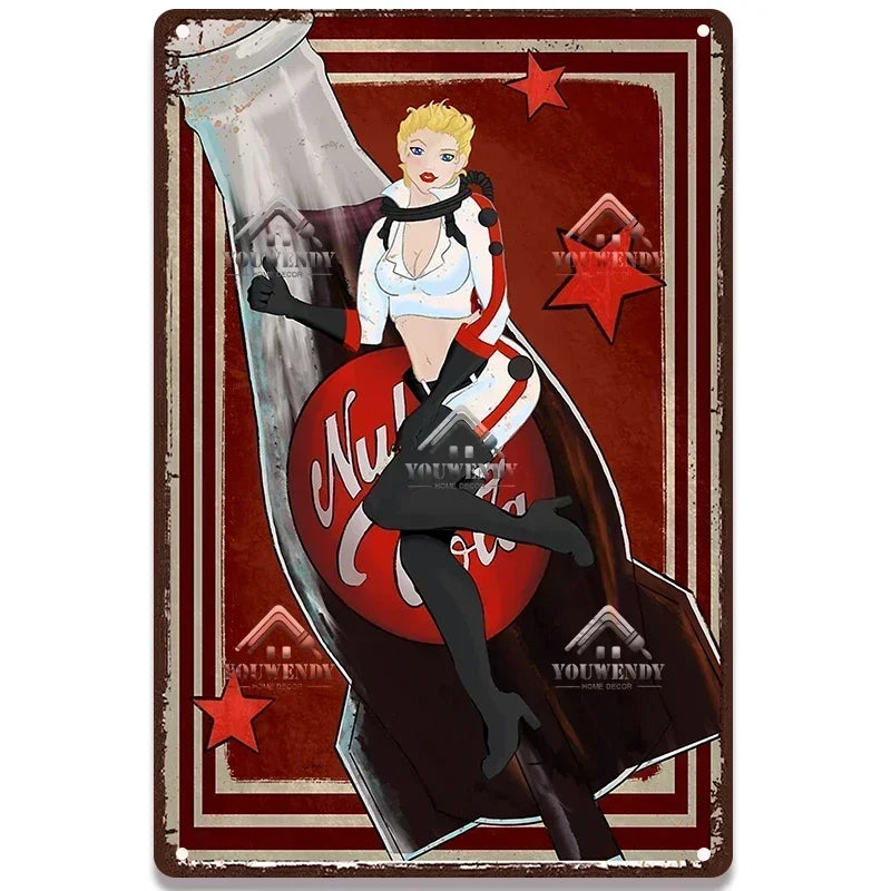 Retro Nuka Cola Metal Sign Wall Art
