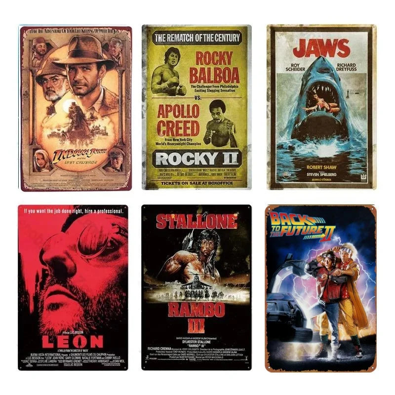 Retro American Films Metal Tin Poster