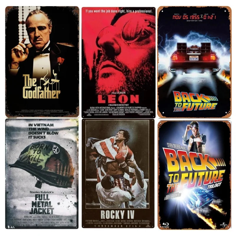 Retro American Films Metal Tin Poster