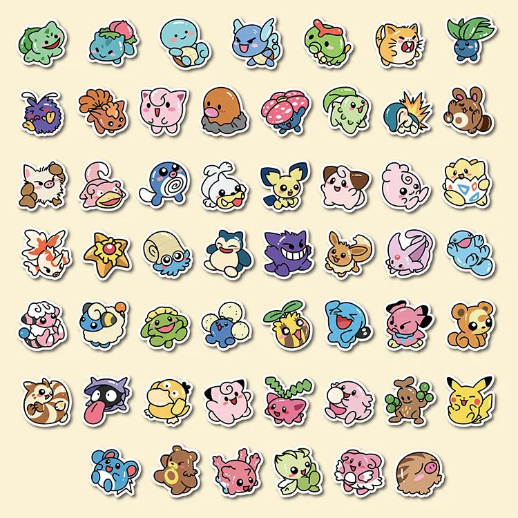 Pokemon 53 Cute Stickers