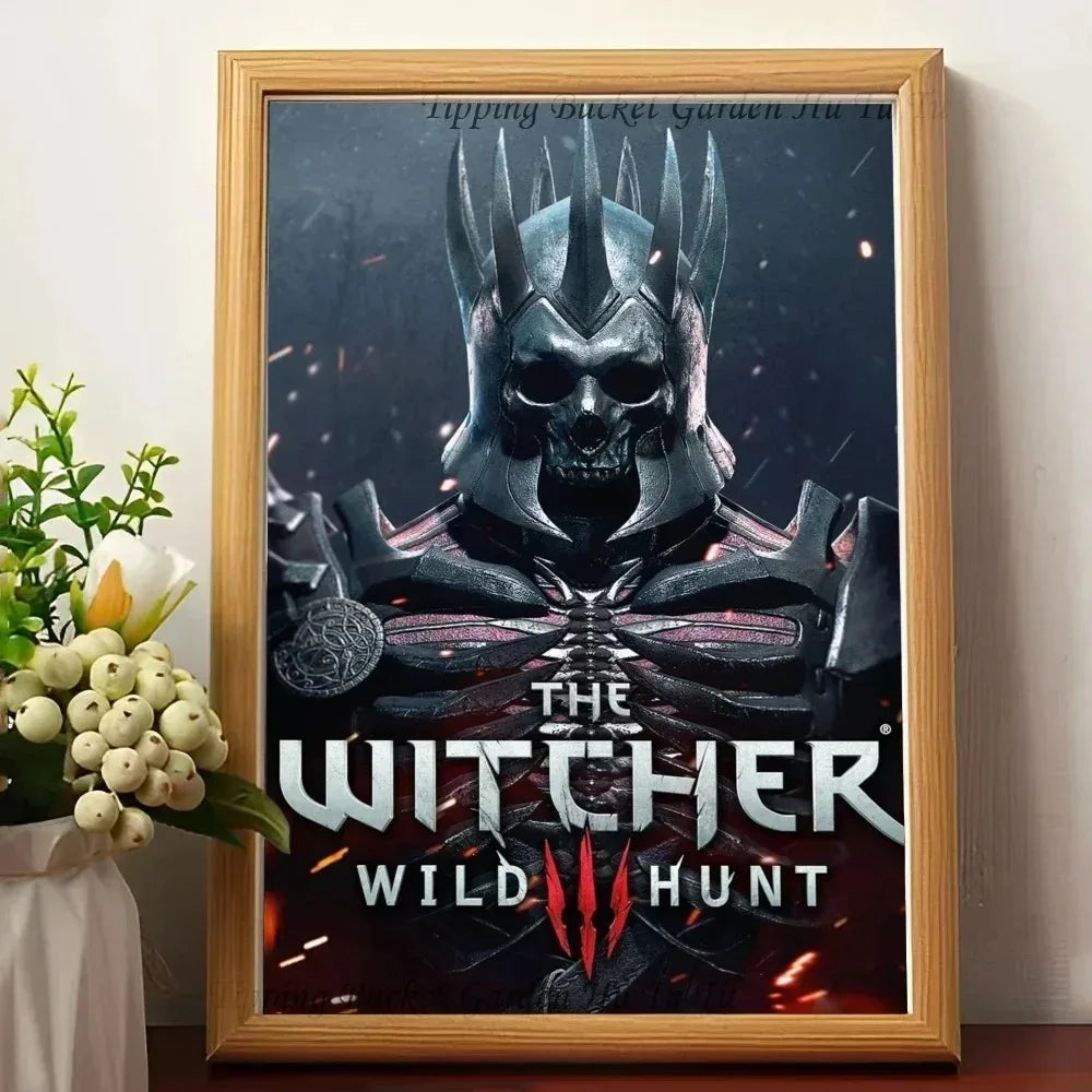 Witcher 3 Canvas Print Dark Fantasy Gamer Wall Art