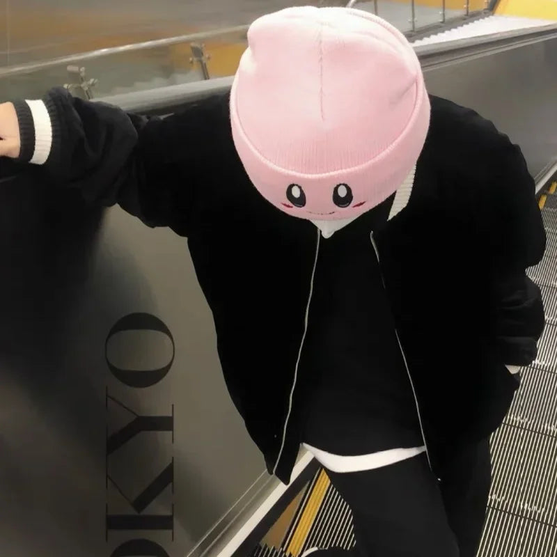 Kirby Beanie Hat – Cute Retro Gamer Winter Hat