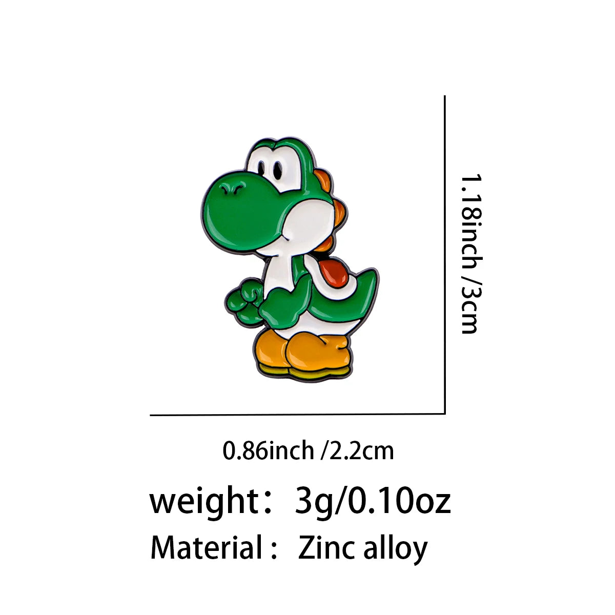 Yoshi Enamel Pin Badge – Retro Gamer Dino Pin