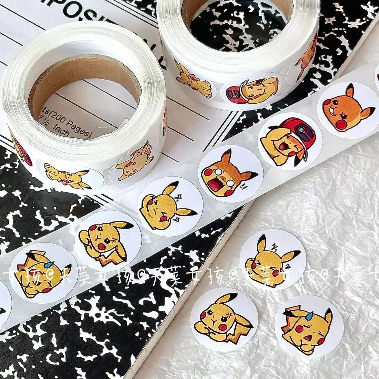 Pikachu Power Sticker Roll 500pcs Stickers