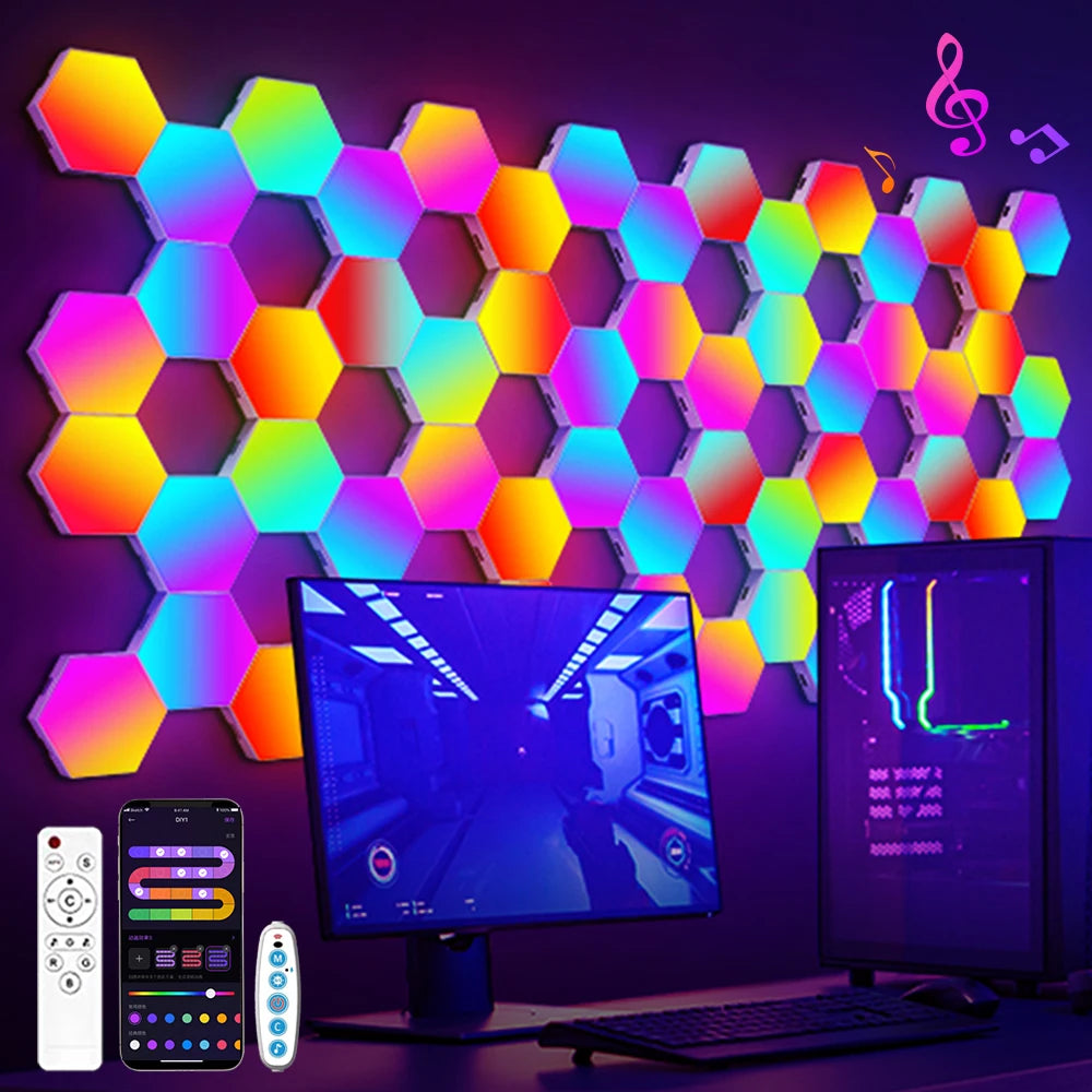 Hexagonal Smart RGB Wall Lamp