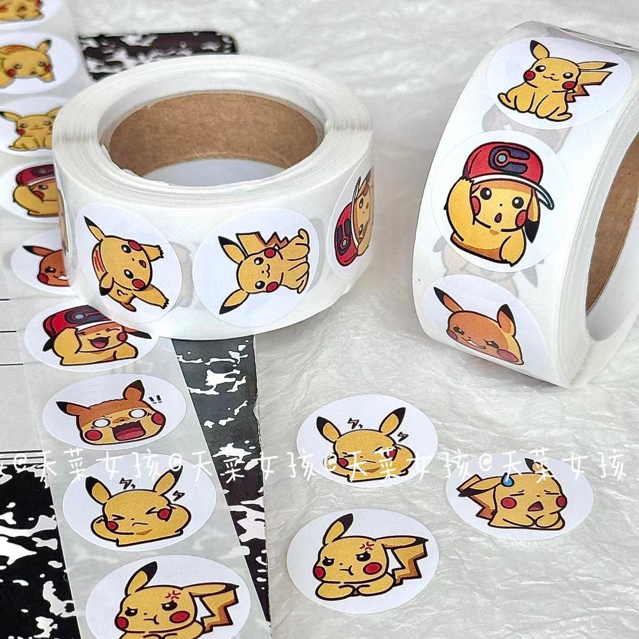 Pikachu Power Sticker Roll 500pcs Stickers