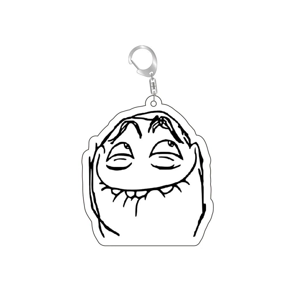 TrollFace Meme Keyring – Classic Rage Face Keychain